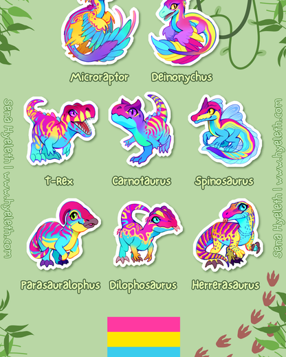 🏳️‍🌈Paleo Pride🏳️‍⚧️ Pansexual Pack | Holographic Sticker Bundle