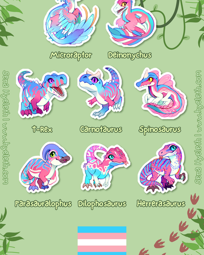 🏳️‍🌈Paleo Pride🏳️‍⚧️ Transgender Pack | Holographic Sticker Bundle