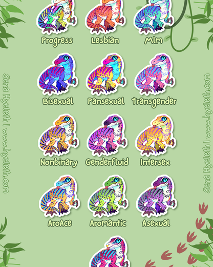 🏳️‍🌈Paleo Pride🏳️‍⚧️ Herrerasaurus | Holographic Sticker