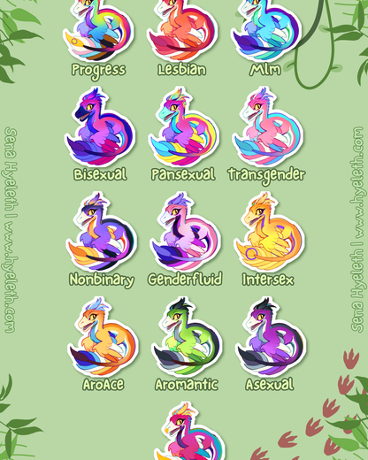 🏳️‍🌈Paleo Pride🏳️‍⚧️ Deinonychus | Holographic Sticker