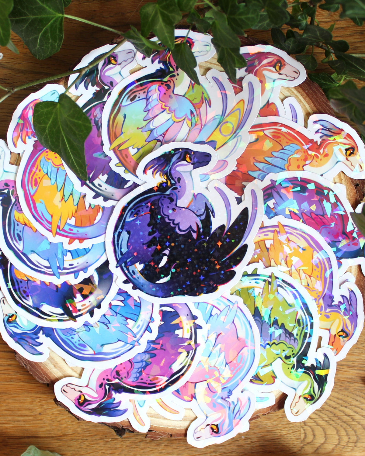 🏳️‍🌈Paleo Pride🏳️‍⚧️ Microraptor | Holographic Sticker