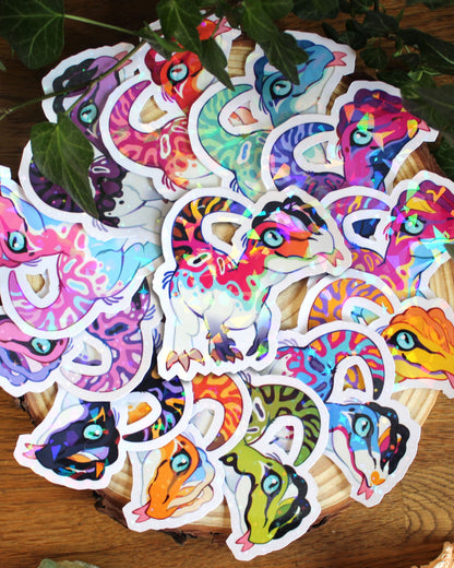 🏳️‍🌈Paleo Pride🏳️‍⚧️ Dilophosaurus | Holographic Sticker