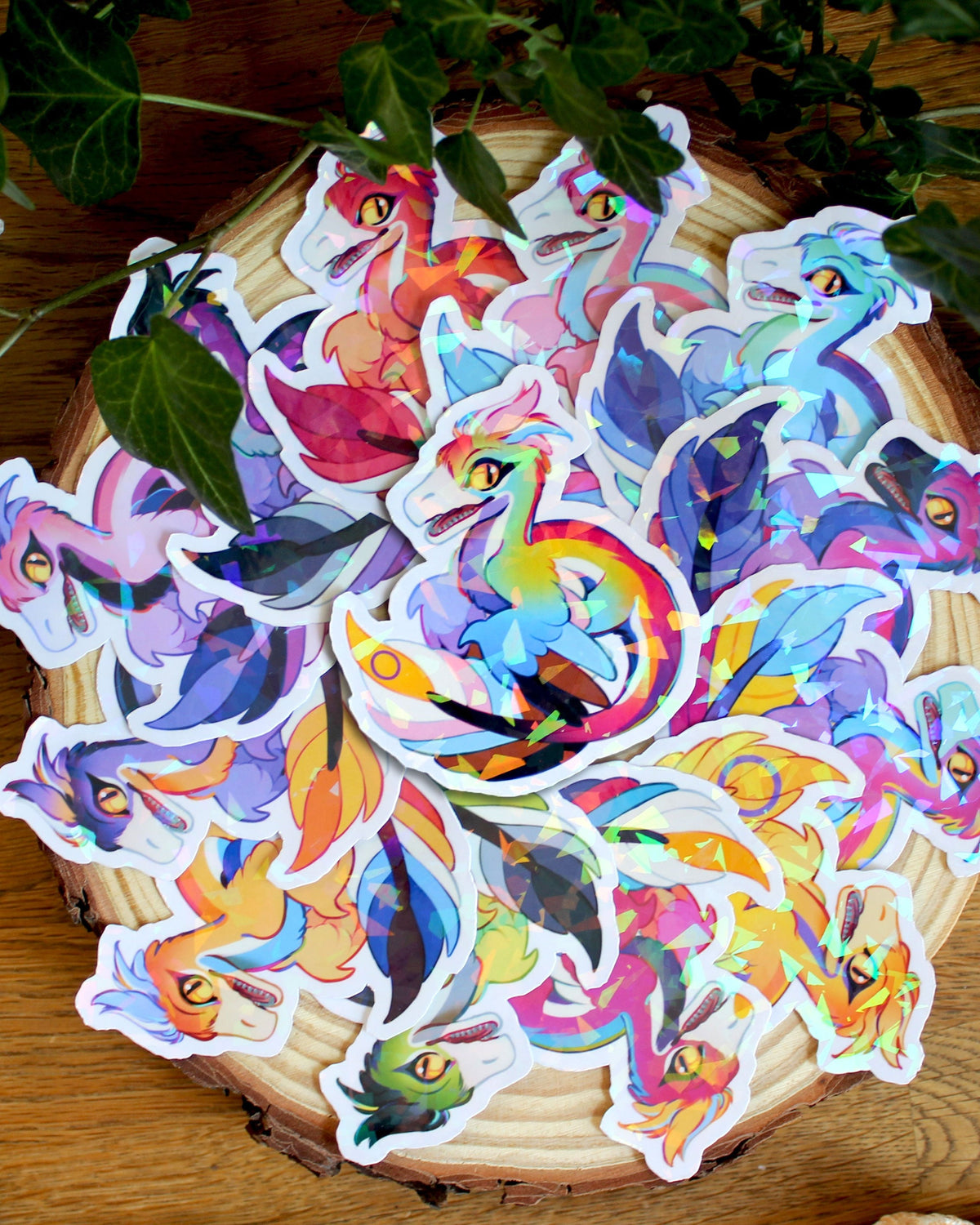 🏳️‍🌈Paleo Pride🏳️‍⚧️ Deinonychus | Holographic Sticker