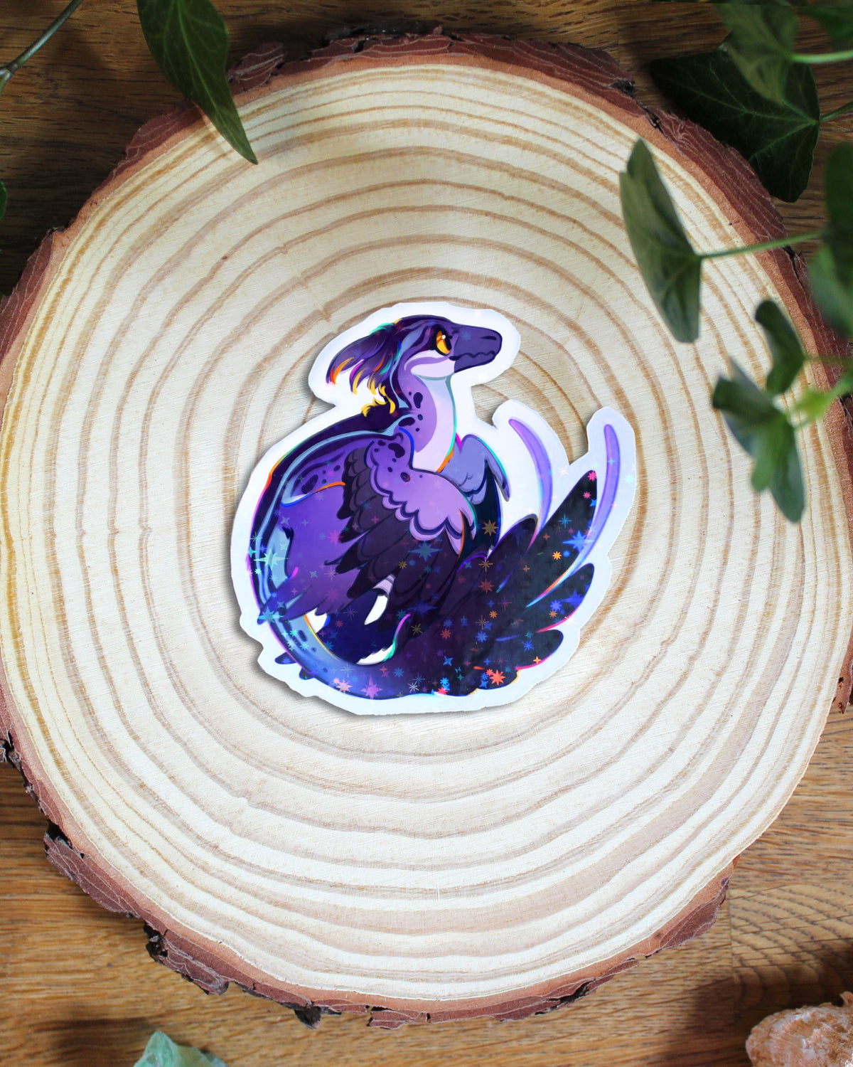🏳️‍🌈Paleo Pride🏳️‍⚧️ Microraptor | Holographic Sticker