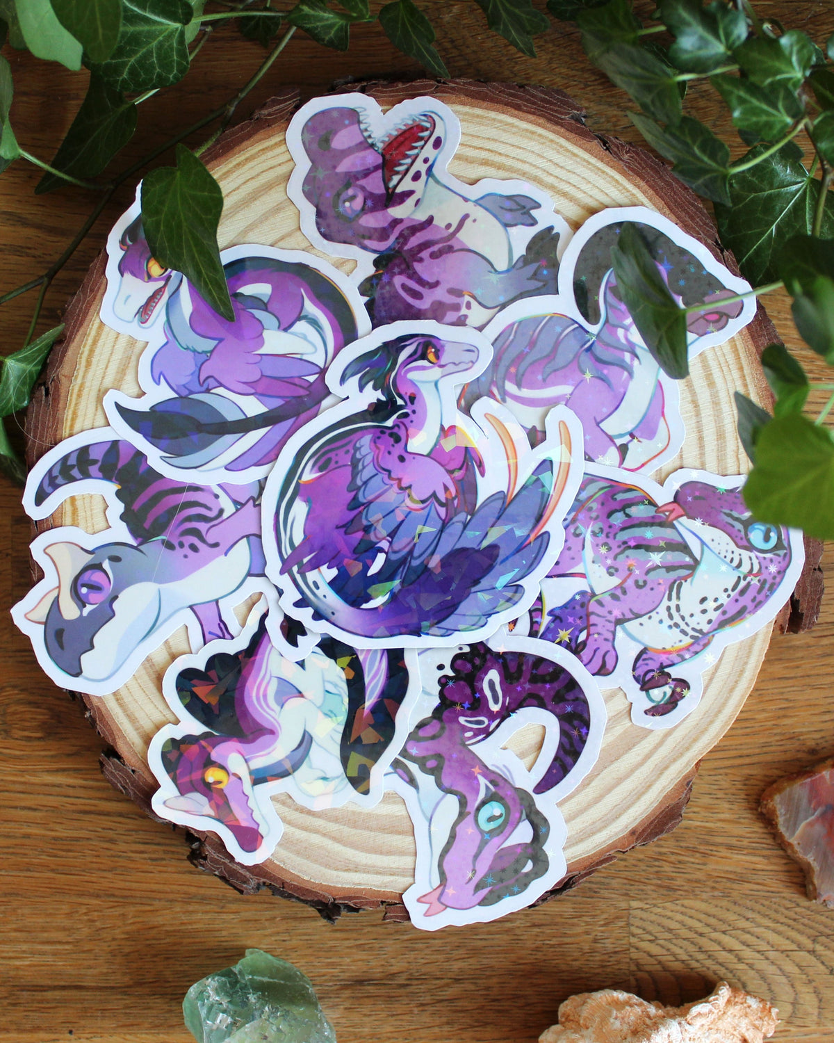 🏳️‍🌈Paleo Pride🏳️‍⚧️ Asexual Pack | Holographic Sticker Bundle