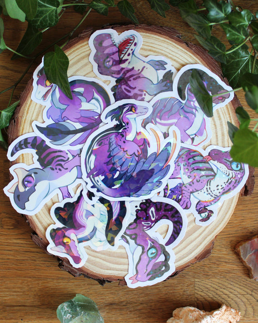 🏳️‍🌈Paleo Pride🏳️‍⚧️ Asexual Pack | Holographic Sticker Bundle