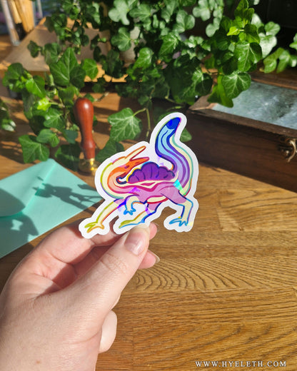 Silly Spinos | Holographic Sticker