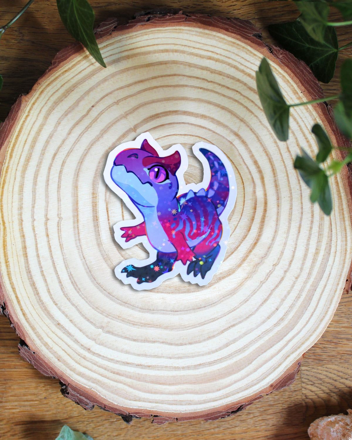 🏳️‍🌈Paleo Pride🏳️‍⚧️ Carnotaurus | Holographic Sticker