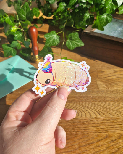 Anxiety Maggot | Holographic Sticker