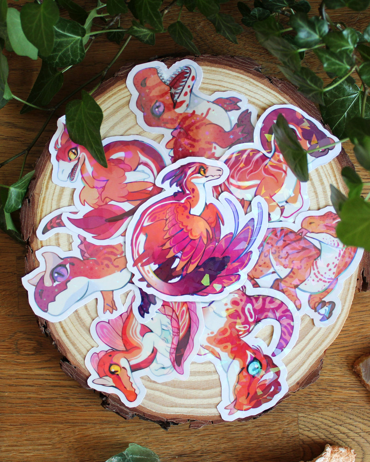 🏳️‍🌈Paleo Pride🏳️‍⚧️ Lesbian Pack | Holographic Sticker Bundle
