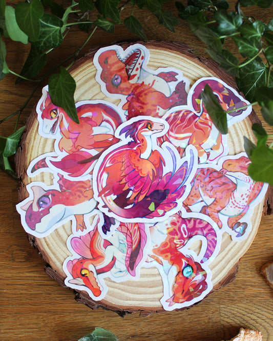 🏳️‍🌈Paleo Pride🏳️‍⚧️ Lesbian Pack | Holographic Sticker Bundle