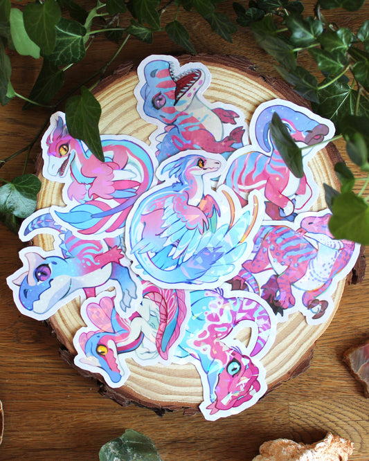 🏳️‍🌈Paleo Pride🏳️‍⚧️ Transgender Pack | Holographic Sticker Bundle