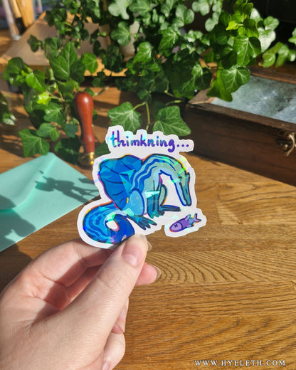 Silly Spinos | Holographic Sticker