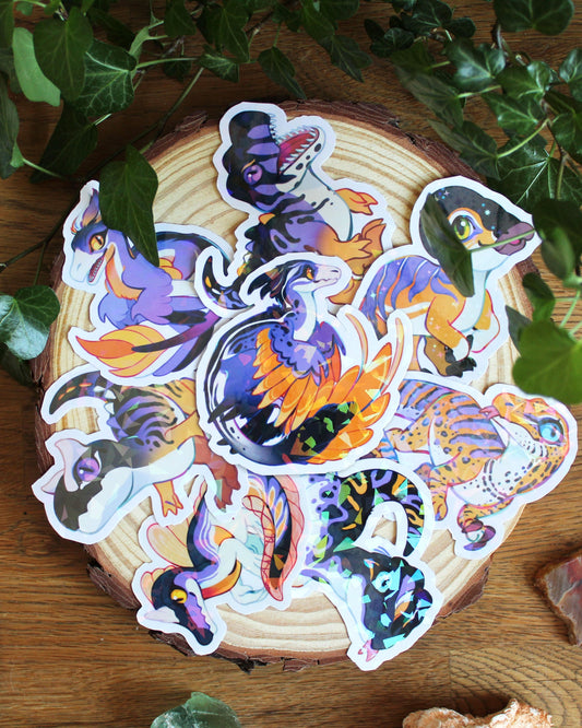 🏳️‍🌈Paleo Pride🏳️‍⚧️ Nonbinary Pack | Holographic Sticker Bundle