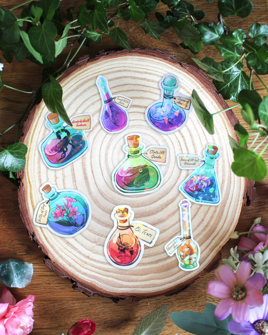 Poison Bottles | Holographic Sticker
