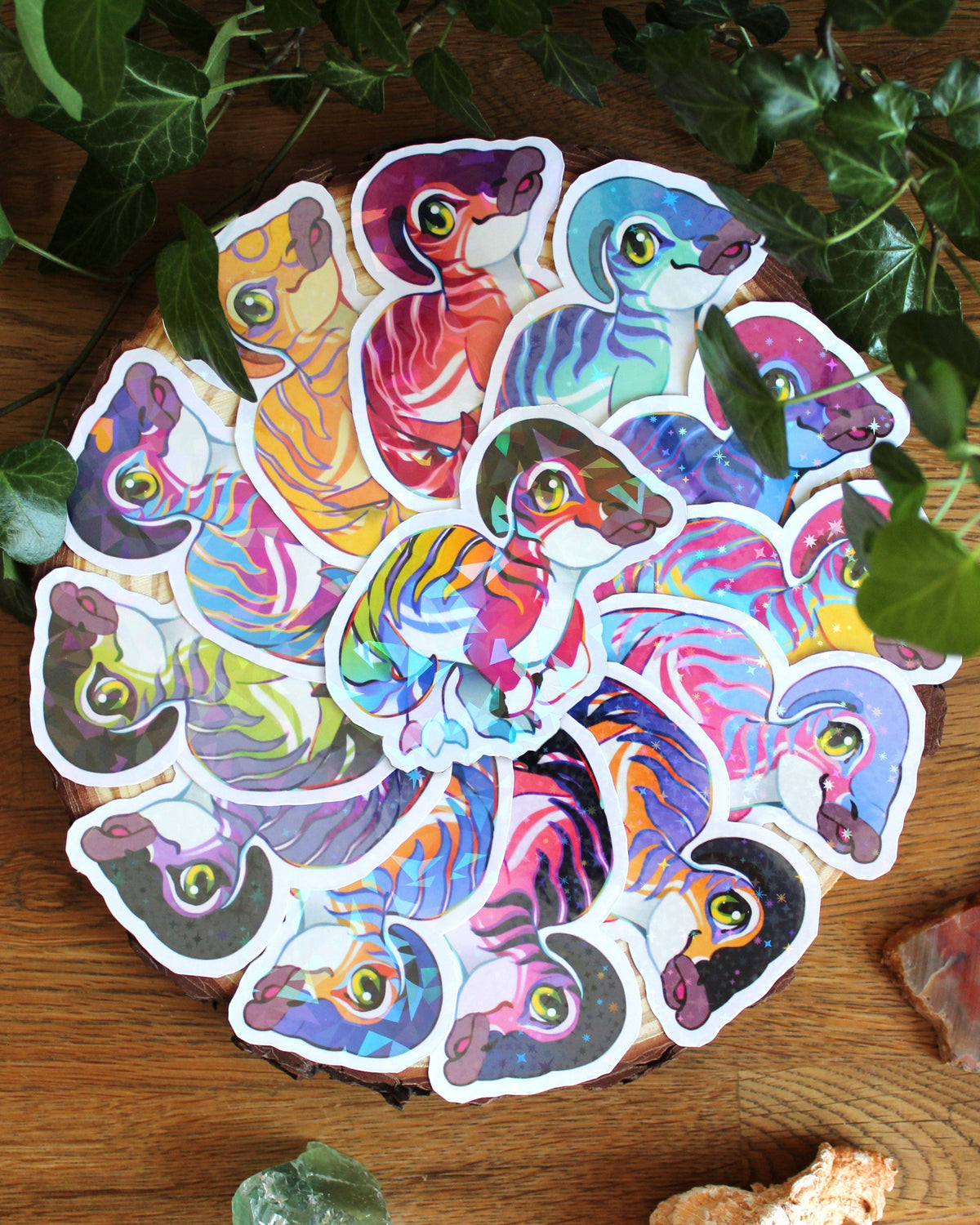 🏳️‍🌈Paleo Pride🏳️‍⚧️ Parasaurolophus | Holographic Sticker