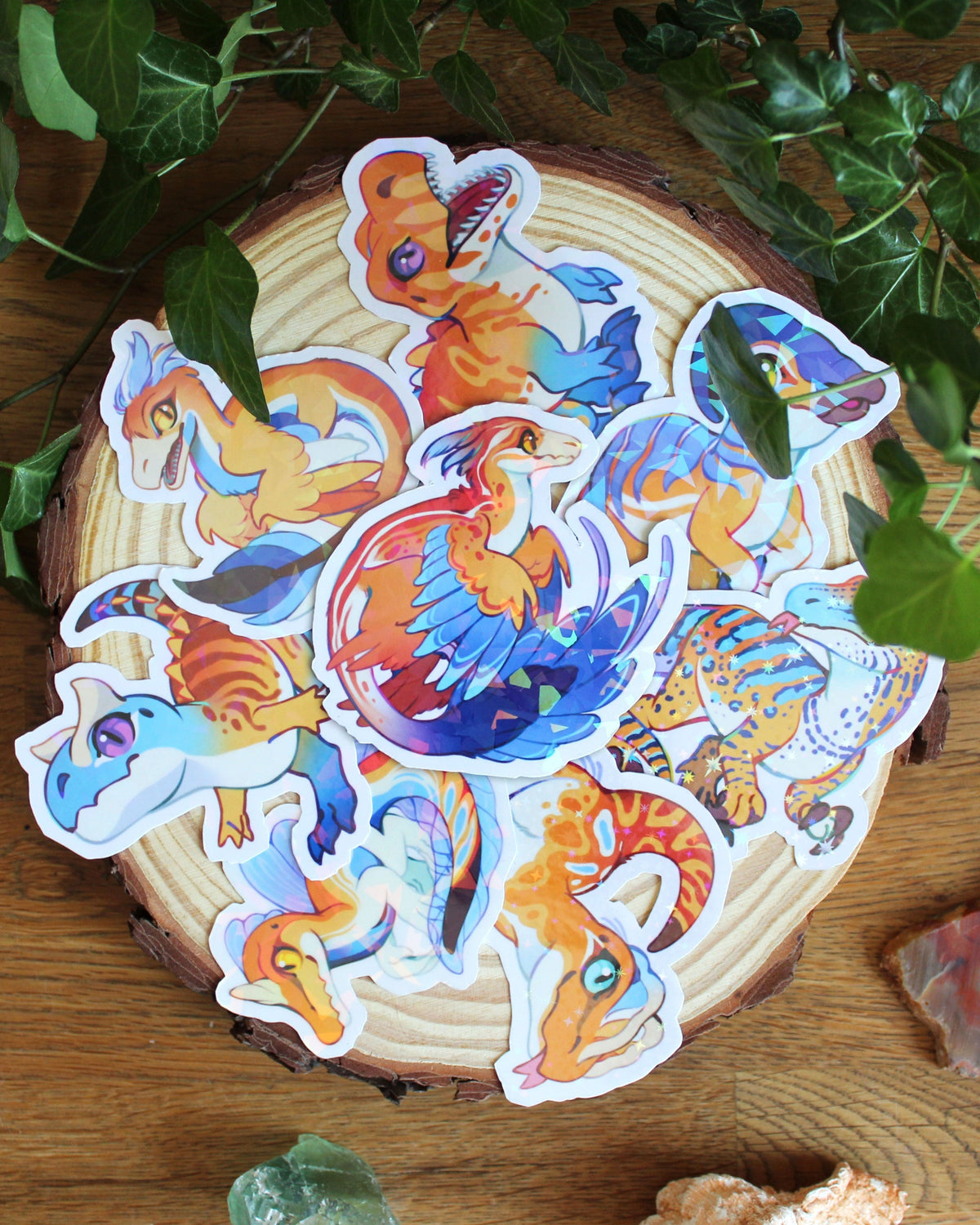 🏳️‍🌈Paleo Pride🏳️‍⚧️ AroAce Pack | Holographic Sticker Bundle