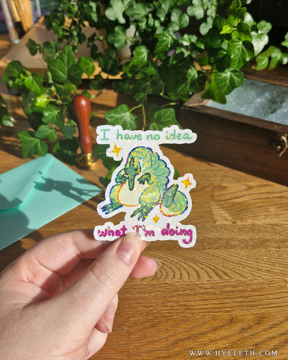 Silly Spinos | Holographic Sticker