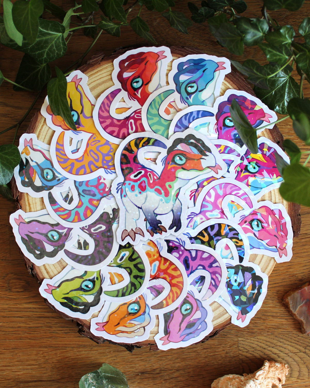 🏳️‍🌈Paleo Pride🏳️‍⚧️ Dilophosaurus | Holographic Sticker