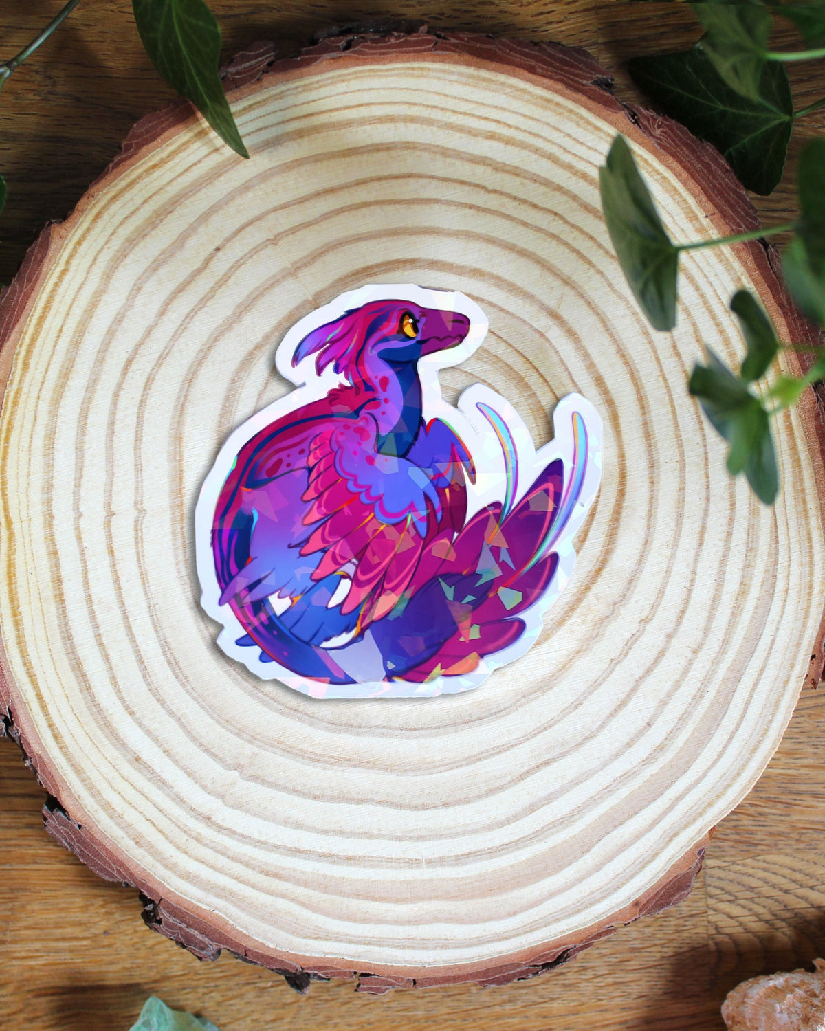 🏳️‍🌈Paleo Pride🏳️‍⚧️ Microraptor | Holographic Sticker