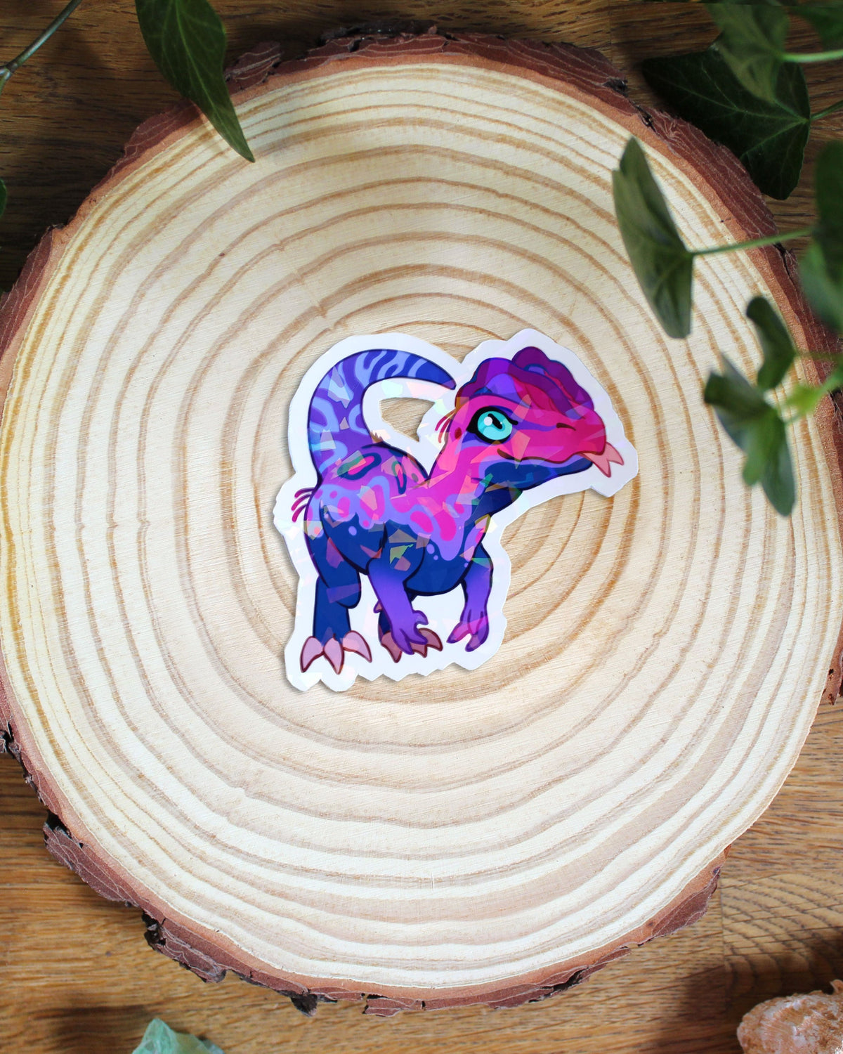 🏳️‍🌈Paleo Pride🏳️‍⚧️ Dilophosaurus | Holographic Sticker