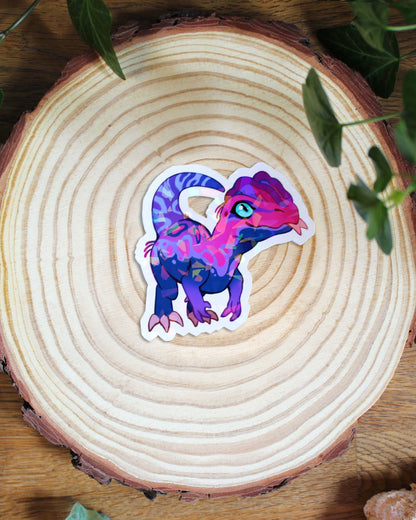🏳️‍🌈Paleo Pride🏳️‍⚧️ Dilophosaurus | Holographic Sticker