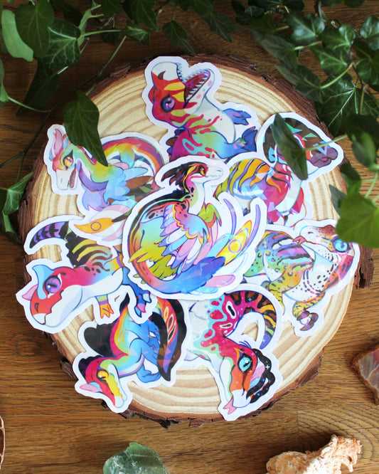 🏳️‍🌈Paleo Pride🏳️‍⚧️ Progress Pack | Holographic Sticker Bundle
