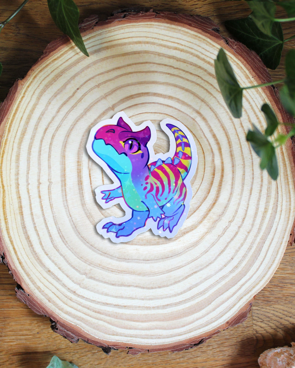 🏳️‍🌈Paleo Pride🏳️‍⚧️ Carnotaurus | Holographic Sticker