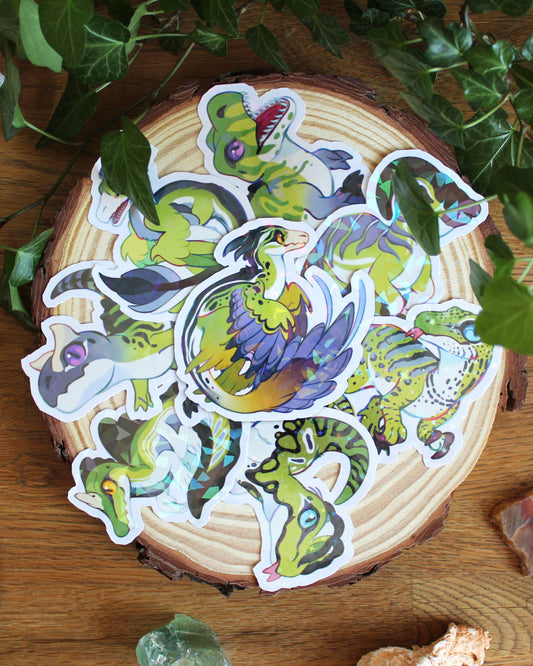 🏳️‍🌈Paleo Pride🏳️‍⚧️ Aromantic Pack | Holographic Sticker Bundle