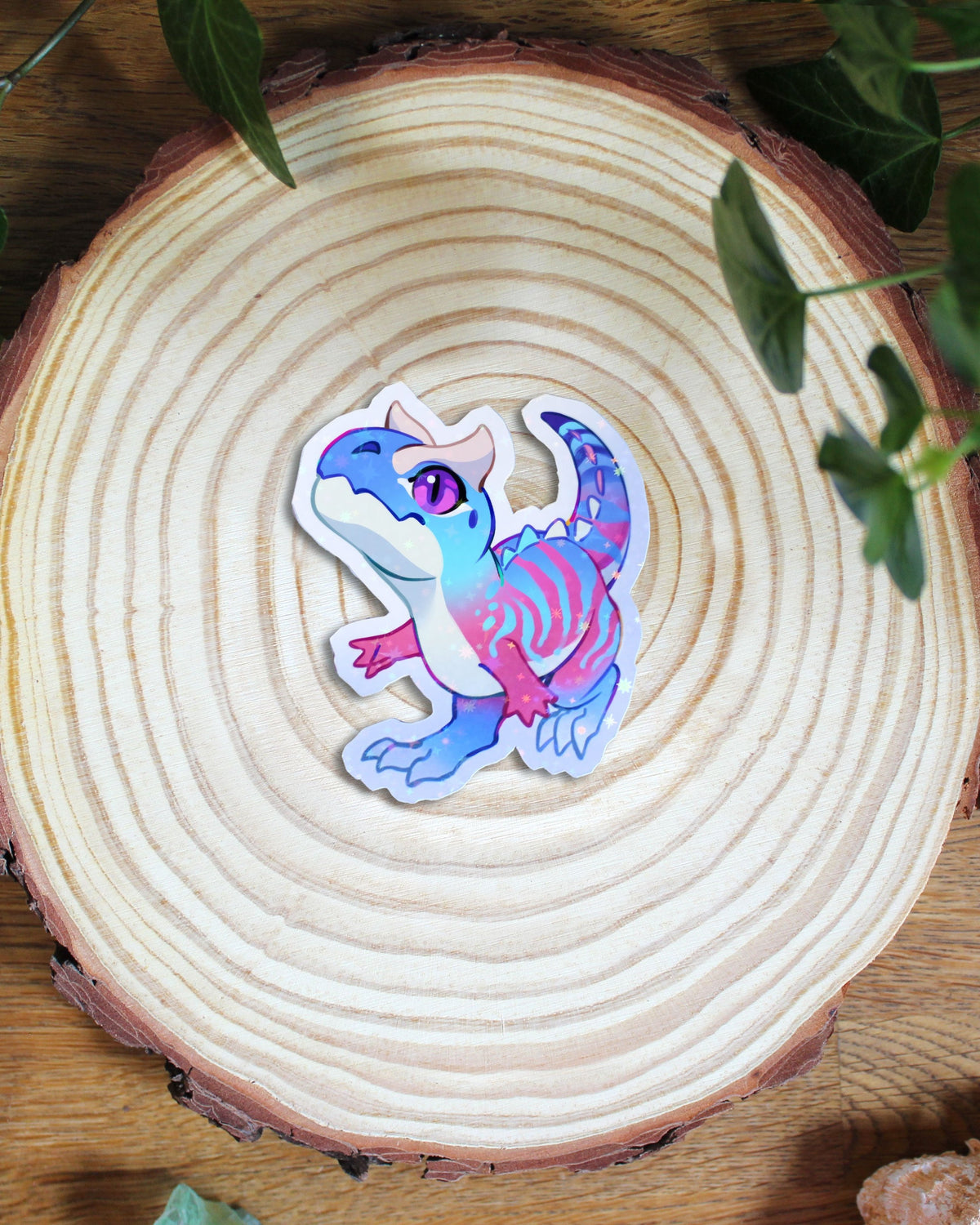 🏳️‍🌈Paleo Pride🏳️‍⚧️ Carnotaurus | Holographic Sticker