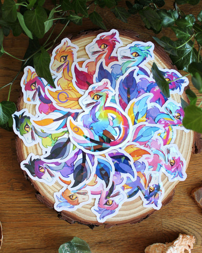 🏳️‍🌈Paleo Pride🏳️‍⚧️ Deinonychus | Holographic Sticker