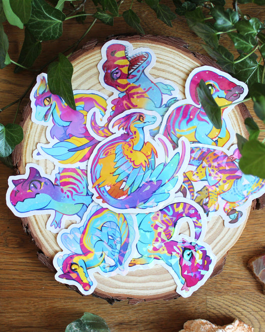 🏳️‍🌈Paleo Pride🏳️‍⚧️ Pansexual Pack | Holographic Sticker Bundle